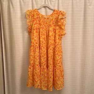 Marie Oliver Sailor Dress in Yellow Floral